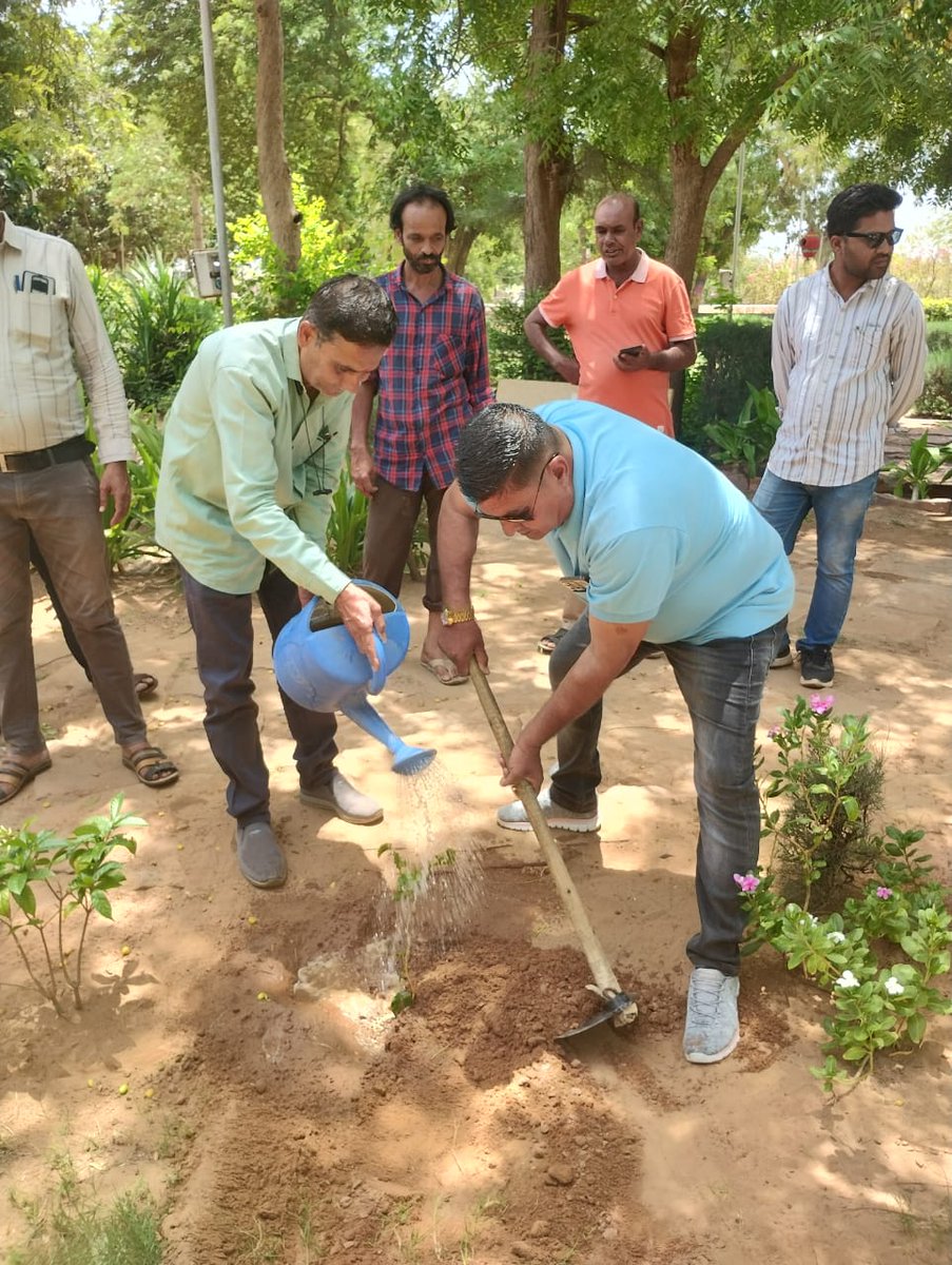 નિર્મળ ગુજરાત ૨.૦ હેઠળ "સ્વચ્છતા પખવાડિયા"ની ઉજવણીના ભાગરૂપે તેમજ વિશ્વ પર્યાવરણ દિને આજ રોજ તા. ૦૫/૦૬/૨૦૨૪ ના રોજ નગરપાલિકા કર્મચારીઓ તેમજ નગરસેવકો દ્વારા ભુજ શહેરના ખેંગાર બાગ માં વૃક્ષારોપણ કરવામાં આવ્યું.
<a href="/sbmugujarat/">Swachh Bharat Mission Urban - Gujarat</a>
<a href="/CMOGuj/">CMO Gujarat</a>
@GujUDDept

#nirmalgujarat2 #swachchhgujarat2024