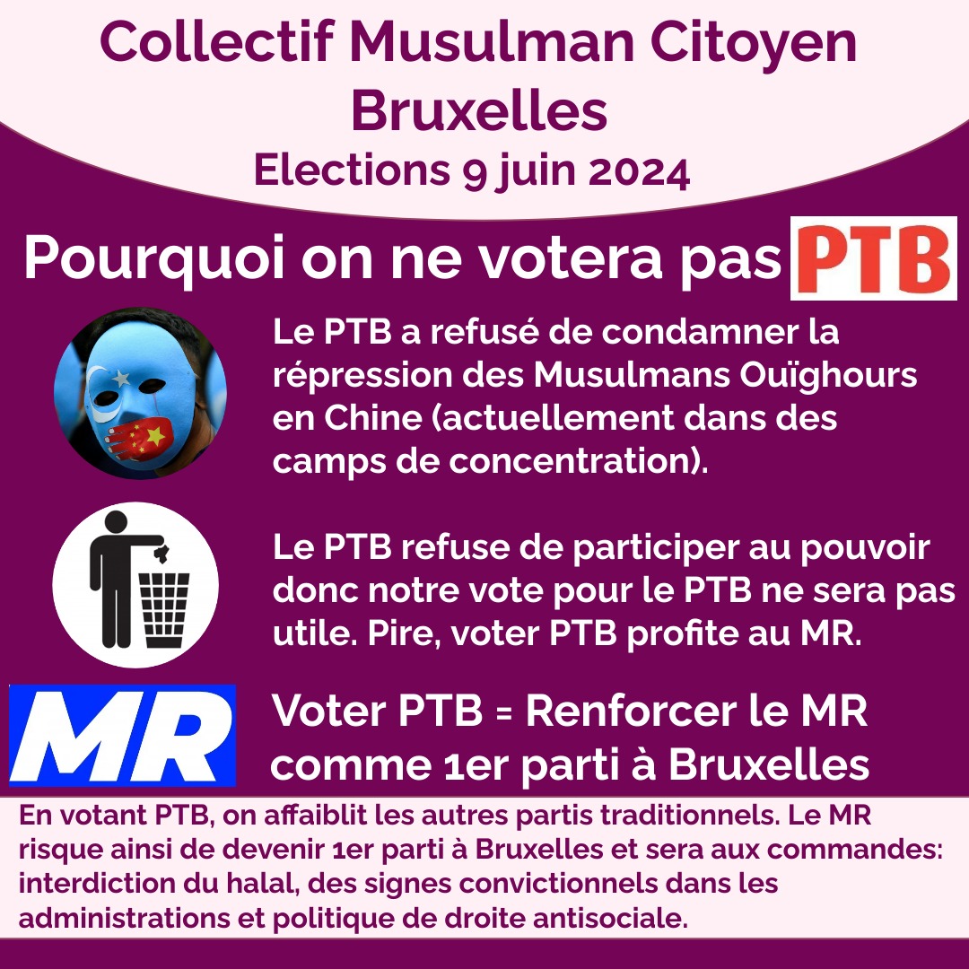 LavissimaB's tweet image. Pour encourager le vote communautaire pour @AhmedLaaouej on invente le Collectif Musulman Citoyen Bruxelles, dont on ne trouve pas trace au Moniteur officiel. Faux tract, faux soutien mais véritable désespoir électoral. #LutteFinale