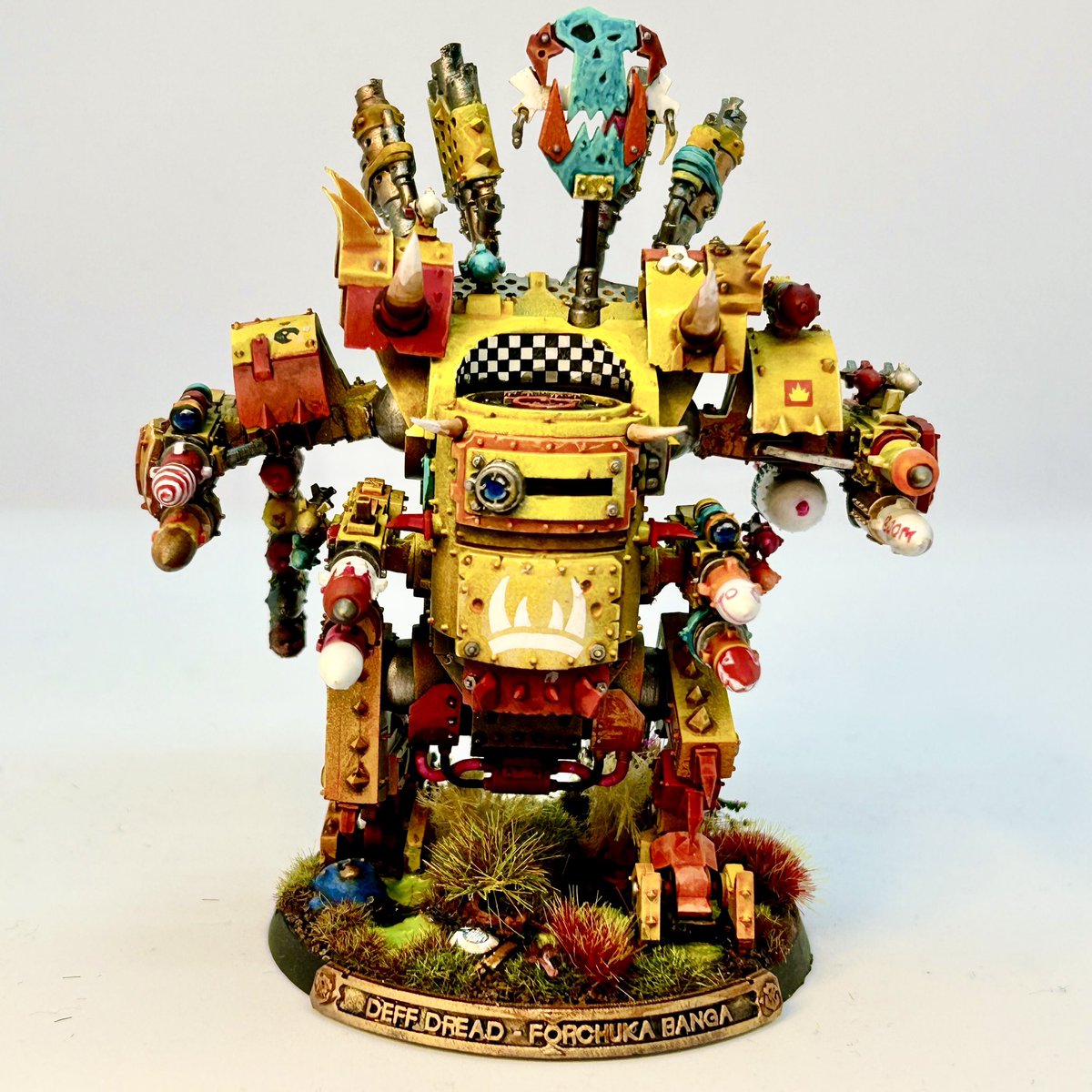 100tungamer's tweet photo. A whoosh banging explody 4 rocket Deff Dread
#warhammercommunity #warhammer40k #orks #deffdread #100tungamer #gamesworkshop #gamesworkshop40k #tabletop #tabletopgaming #eobcomplete #slaythegrey https://t.co/U1TJQTYykz