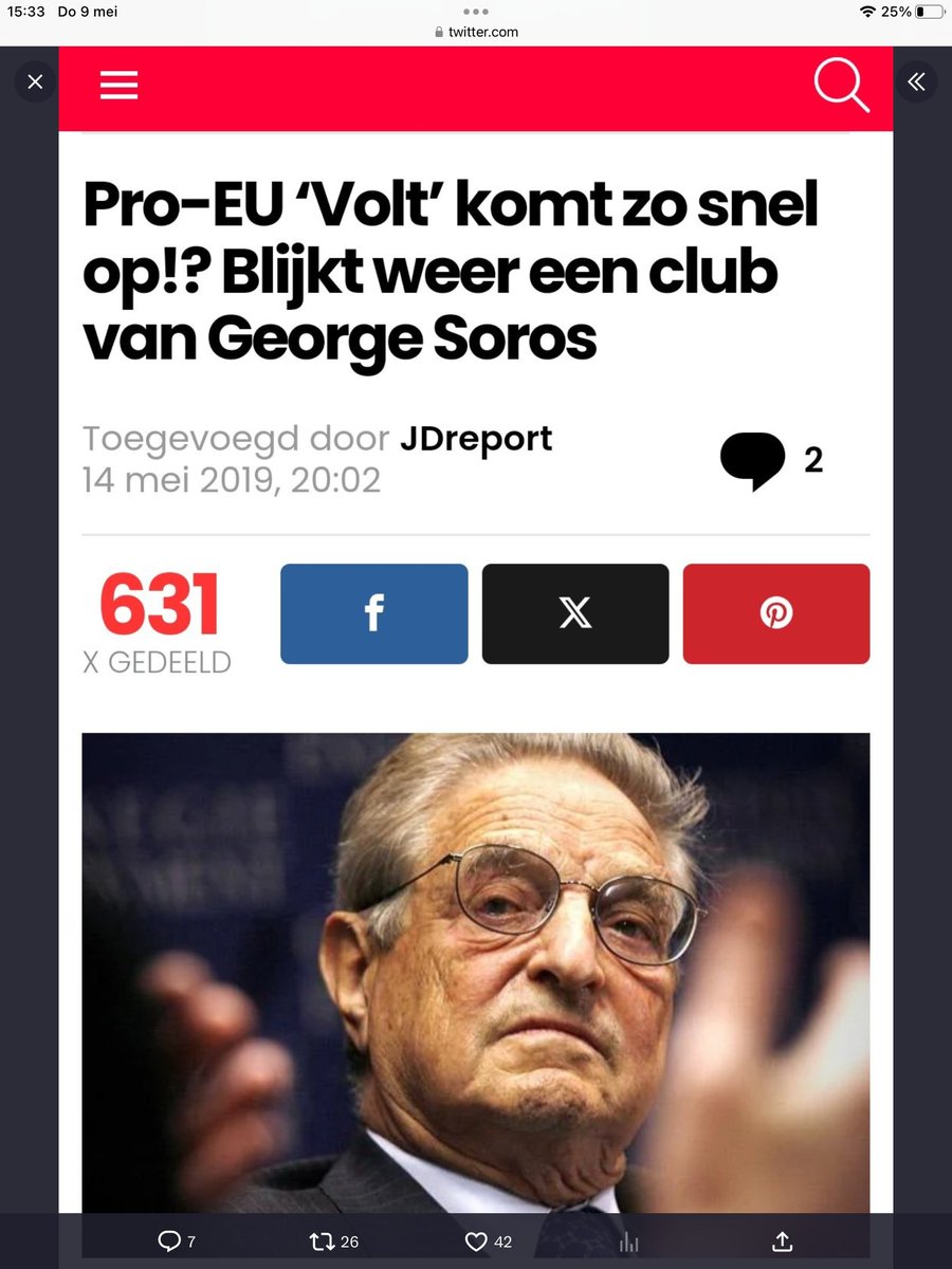 0Frah5's tweet photo. @VoltNederland Een stem op Volt, de partij van Soros, is een stem op het globalisme, dus op alles waardoor de burger steeds meer wordt verarmt en in zijn vrijheid wordt beknot.

Een stem op #FvD is een goede poging dat te voorkomen.
#UseYourVote
#StopTheEU
#StopTotalitarianism
#StopWarCriminals https://t.co/u0qAk8gNXC