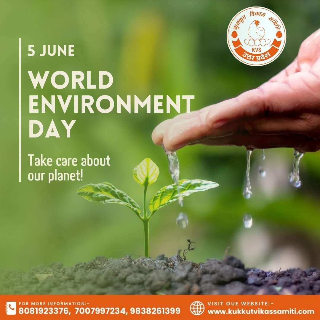 SKukkut's tweet photo. Kukut Vikas Samiti wishes everyone a happy World Environment Day! Let's join hands to protect our planet and make it greener for future generations. 

#WorldEnvironmentDay #GoGreen #SaveThePlanet #EcoFriendly #Sustainability #GreenEarth #NatureLovers #ProtectOurHome https://t.co/ErqG5LVHGA