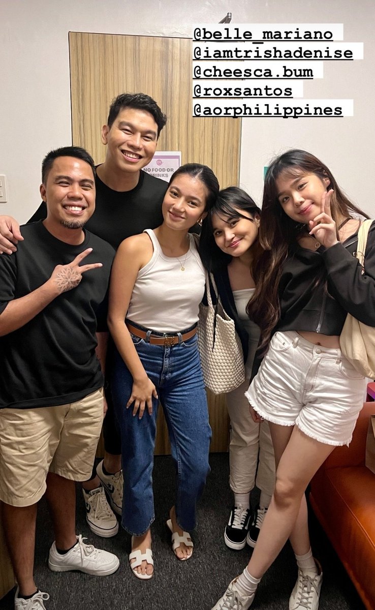 DonBelleOFC's tweet photo. IG | @.jessfermino shared a photo with @bellemariano02, Sir Rox, Trisha and Chesca! 

#BelleMariano https://t.co/QqffXE0amO