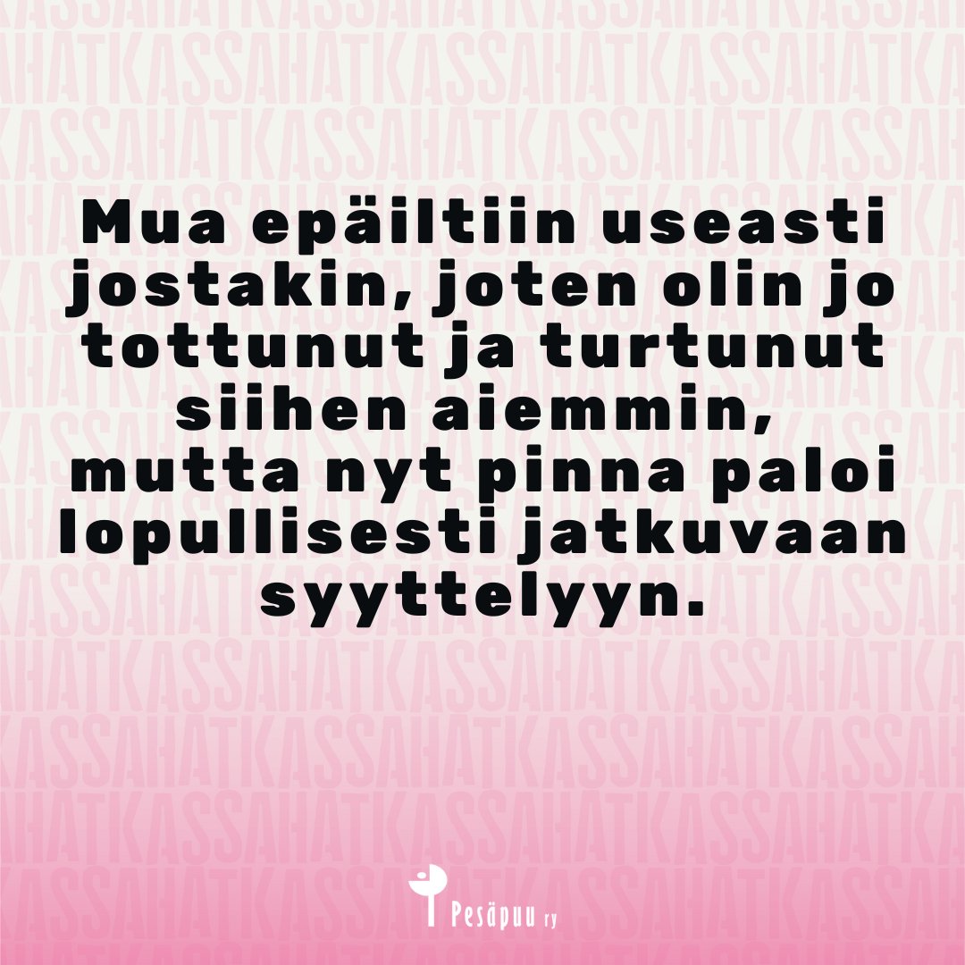 #Hatkassa-sivusto on avattu! Tervetuloa sivustolle, joka tarjoaa tärkeää tietoa sekä kokemustarinoita hatkaamisesta useiden eri alojen ammattilaisille, nuorille ja hatkaavien nuorten läheisille! 👉🏼 hatkassa.fi #Pesäpuu