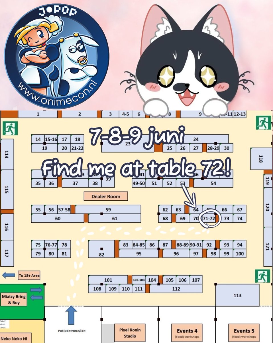 Maree__96's tweet photo. You can find me @animeconnl at table 72 this weekend! (7-8-9 June).
Come and check out the cute merch, try your luck at the gasha machine or mystery pin bags! 

#artistalley #animeconnl #artistalleybooth https://t.co/iUmQTQWsak