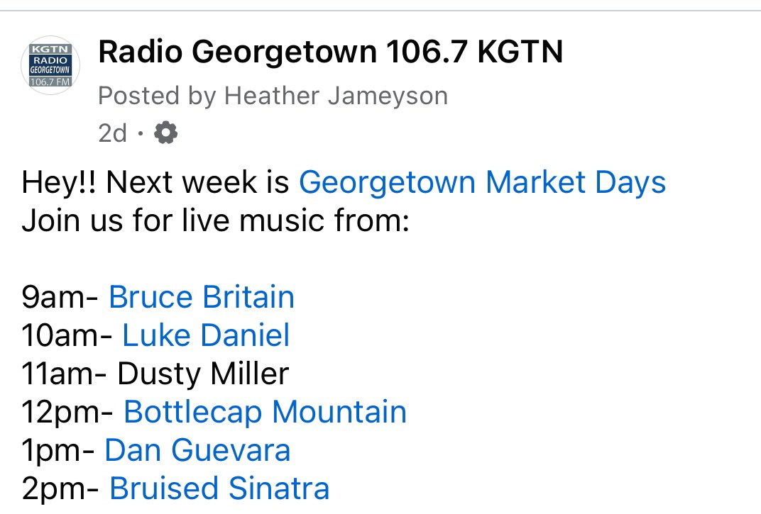 Join us for music <a href="/DGA_GTX/">DGA@DGA_GTX</a> Market Days on Sat 6/8 with <a href="/LukeDanielATX/">Luke Daniel is Smoking Weed with Jesus</a>, @bottlecapmntn, <a href="/DanGuevaraMusic/">Dan Guevera</a> &amp; more!! 💕🎶