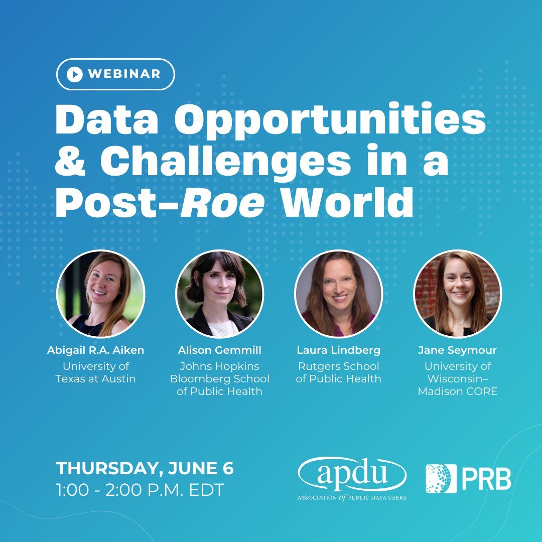 Two years ago, Roe v. Wade was overturned. 

Tomorrow, we talk about how that decision has changed the landscape for abortion-related data and research. What have we learned?
 
🚨 Don't miss out. Register now: bit.ly/44JgzGw