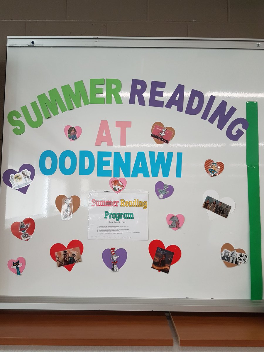 OODLibrary's tweet image. June already! Where has the school year gone..Ms. Ryan is gearing up for summer reading checkouts which start June 17th. Ask your teacher or Ms.Ryan for details!
