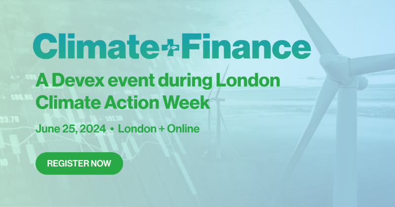 devex's tweet photo. Who will be speaking at Climate + Finance during London Climate Action Week? 

From @BritishIntInv CEO @nickodonohoe to @AlokSharma_RDG, climate and finance fellow at the @RockefellerFdn, check out the link below for the full lineup of the event and register.

#climateplusfinance