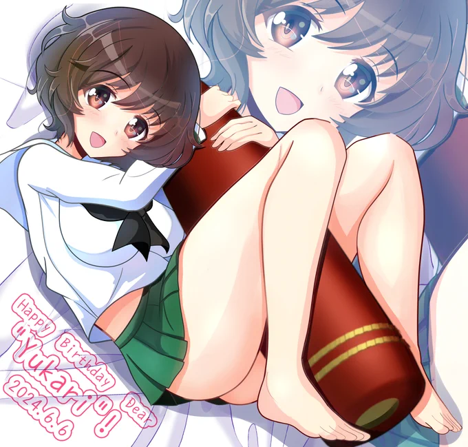 秋山殿お誕生日おめでとうございます!今年からついに大洗でのお誕生日イベントも復活するとのことで盛り上がりが楽しみですね。砲弾型抱き枕ではしゃぐゆかりんです(*'ω`*) #秋山優花里生誕祭2024 #秋山優花里生誕祭 