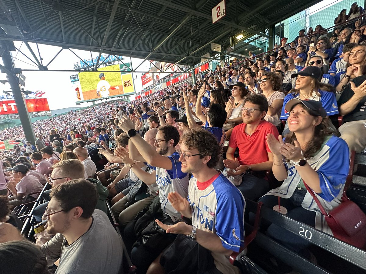 lhcphysics's tweet photo. Beautiful day for an outing to see the Boston Red Sox vs Atlanta Braves baseball game at Fenway Park last night ⚾️🌭🥜🍿🌅! #LHCP2024 https://t.co/bOoW1HYwak