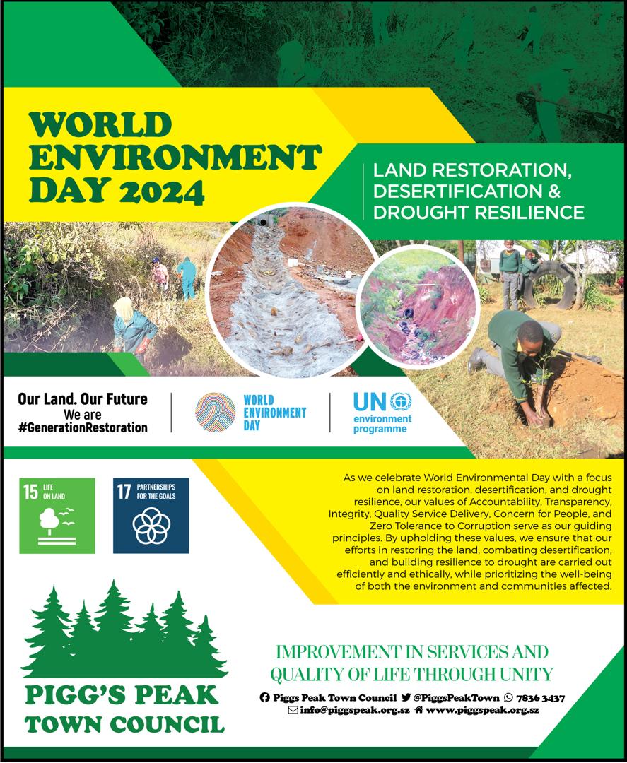 World Environment Day 2024
#WorldEnvironmentDay‌ 
#PiggsPeakTown