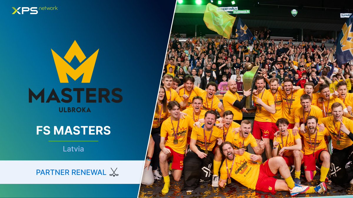 xpsnetwork's tweet image. 🇱🇻 | We extend our successful partnership with the reigning @LFS_floorball champions @FSMasters 👑 

🏑 xpsnetwork.co/floorball