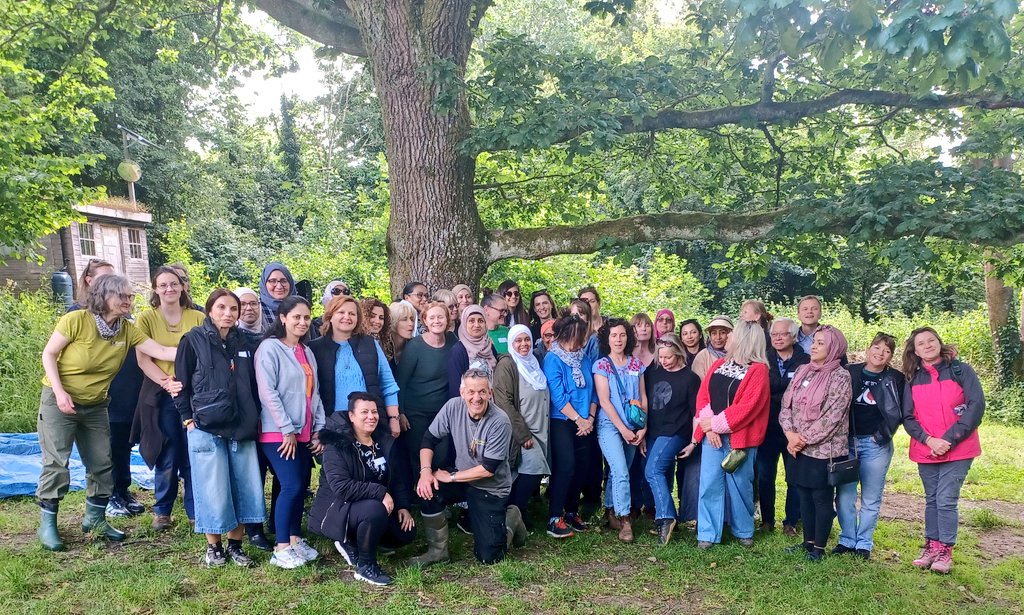 It was an absolute pleasure to welcome the team from @BHCC_EMAS to Woods Mill today to show them Forest School activities they might use with the children they work with