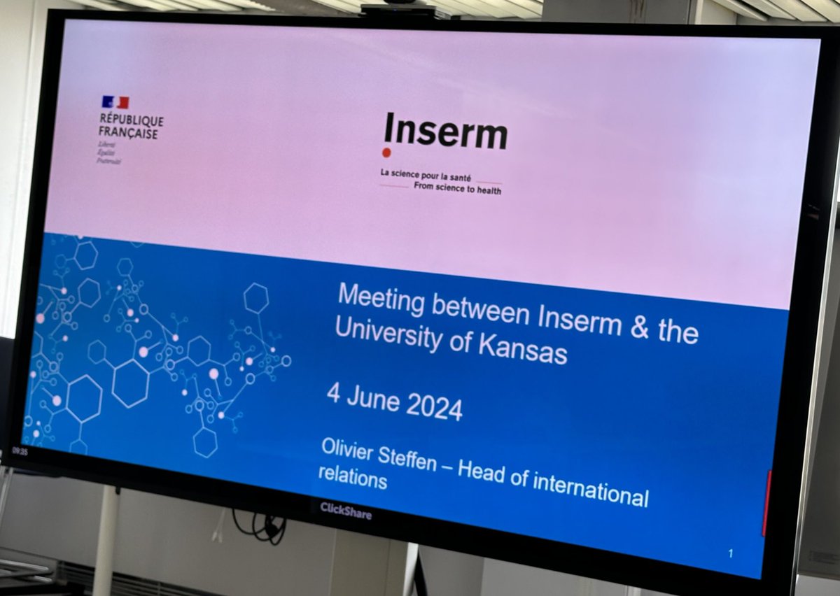 KU Biomed SA class in Paris! Great experience learning about initial development of diverse biotech startups at Genepole. Also health priorities and similarities/differences between US and French NIH systems at INSERM. ⁦<a href="/KUbiology/">KU Biology</a>⁩ ⁦@KUHonors⁩ ⁦<a href="/KUCollege/">KU College of Liberal Arts & Sciences</a>⁩