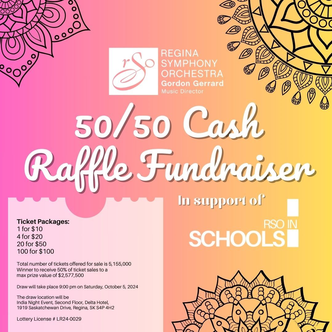 Each year, through the RSO in Schools program, RSO musicians connect with schools to offer an engaging and educational music.  Support the  program, and win something for yourself with the 50/50 Cash Raffle Fundraiser.  Tickets available now! buff.ly/4ebZ5qs