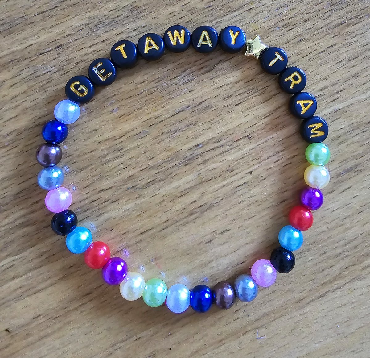 Made a bracelet incase I'm lucky enough to catch the TTPD Tram later 🥹 <a href="/EdinburghTrams/">Edinburgh Trams</a>