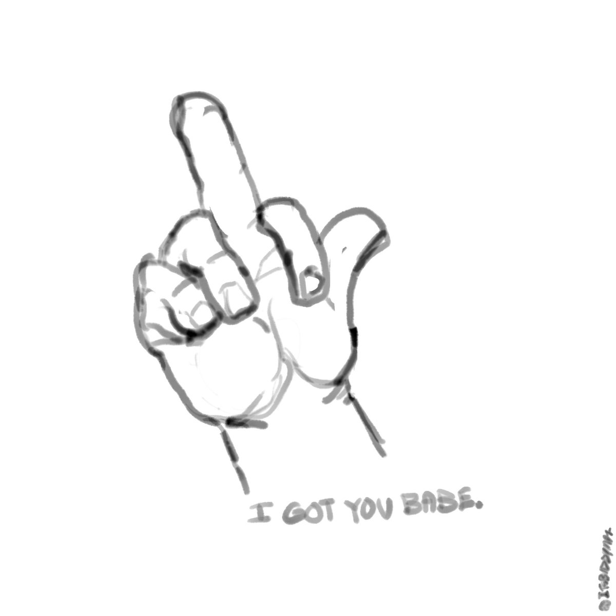 Drew this recently in response to a joke about an artist unable to save his girlfriend’s life bc he couldn’t draw a hand.