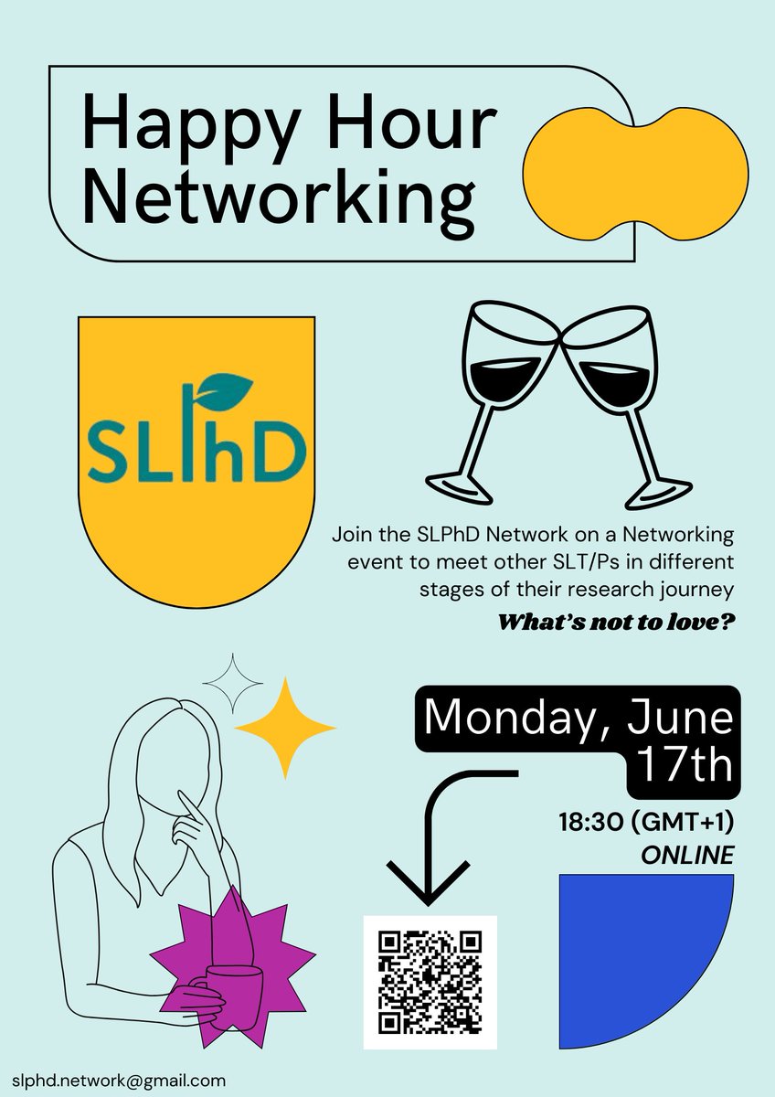 Hi everyone! The SLPhD Network is organizing an online networking event on June 17 for SLT/Ps who are doing research. 
Join us there! 🫰