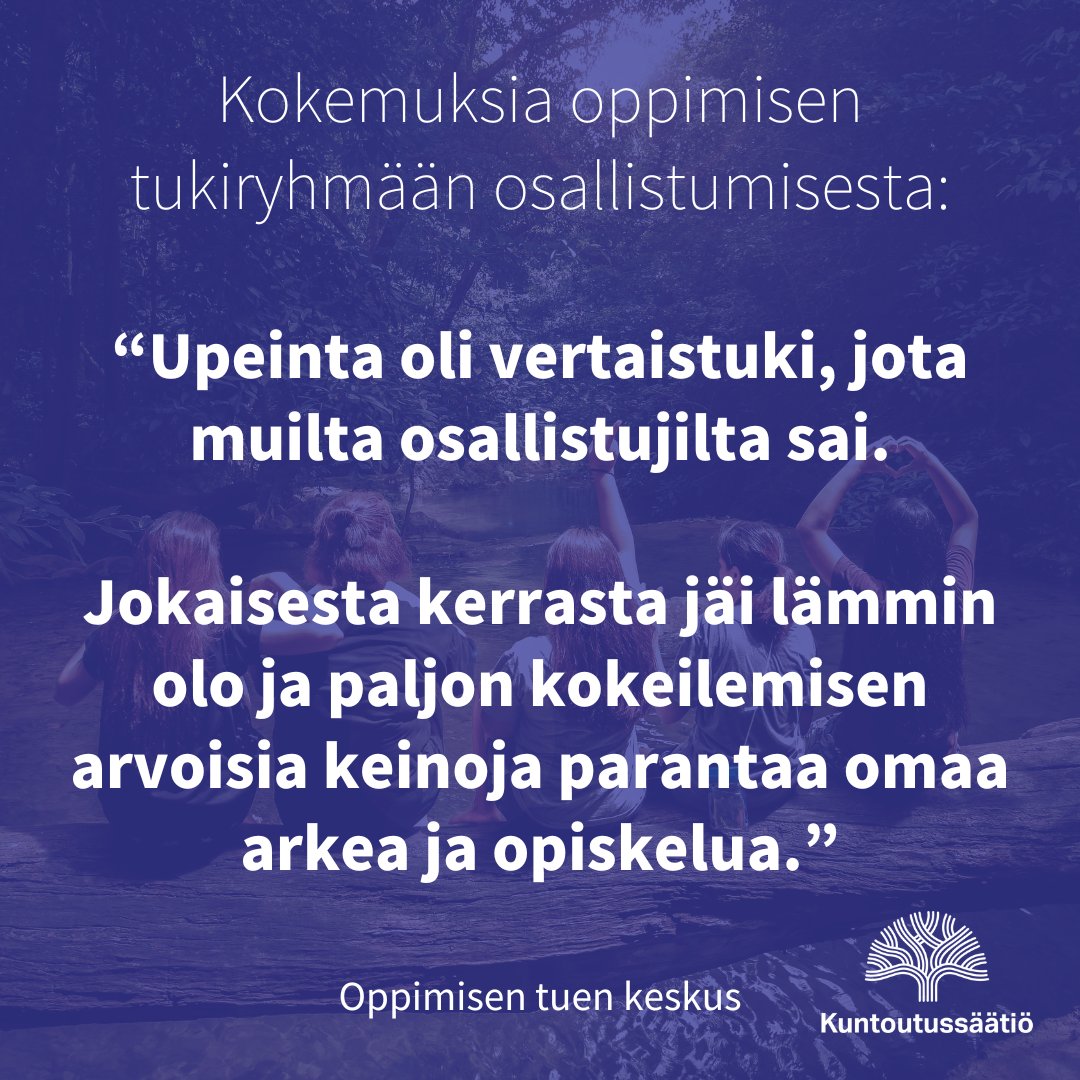 Lue tuore blogikirjoitus <a href="/Kuntoutussaatio/">Kuntoutussäätiö</a> n maksuttomista tukiryhmistä aikuisten oppimisvaikeuksiin: oppimisvaikeus.fi/elama-voi-oike… #oppimisvaikeus