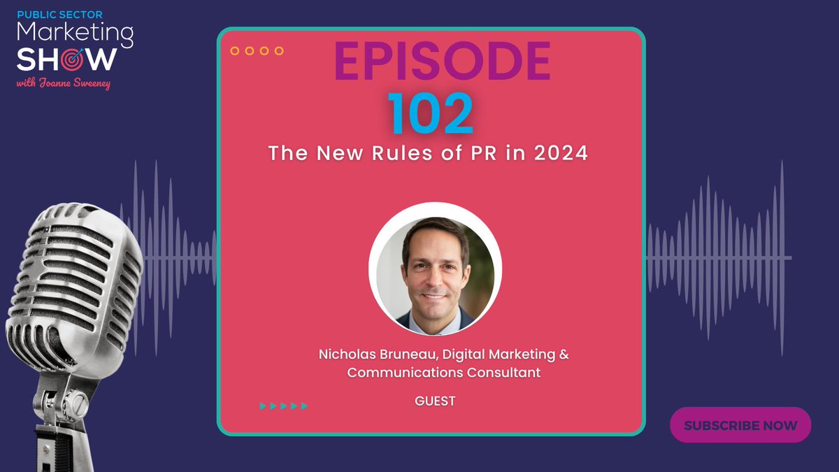 JSTweetsDigital's tweet photo. @NicholasBruneau, a communication strategist with vast experience in digital advocacy campaigns, joins us to discuss the new rules of PR in 2024.

Get ready for valuable insights and expert perspectives! https://t.co/obiCtZrpvR

#PublicSectorMarketing #PR2024 #NewRulesofPR https://t.co/YSQdp3bXqX