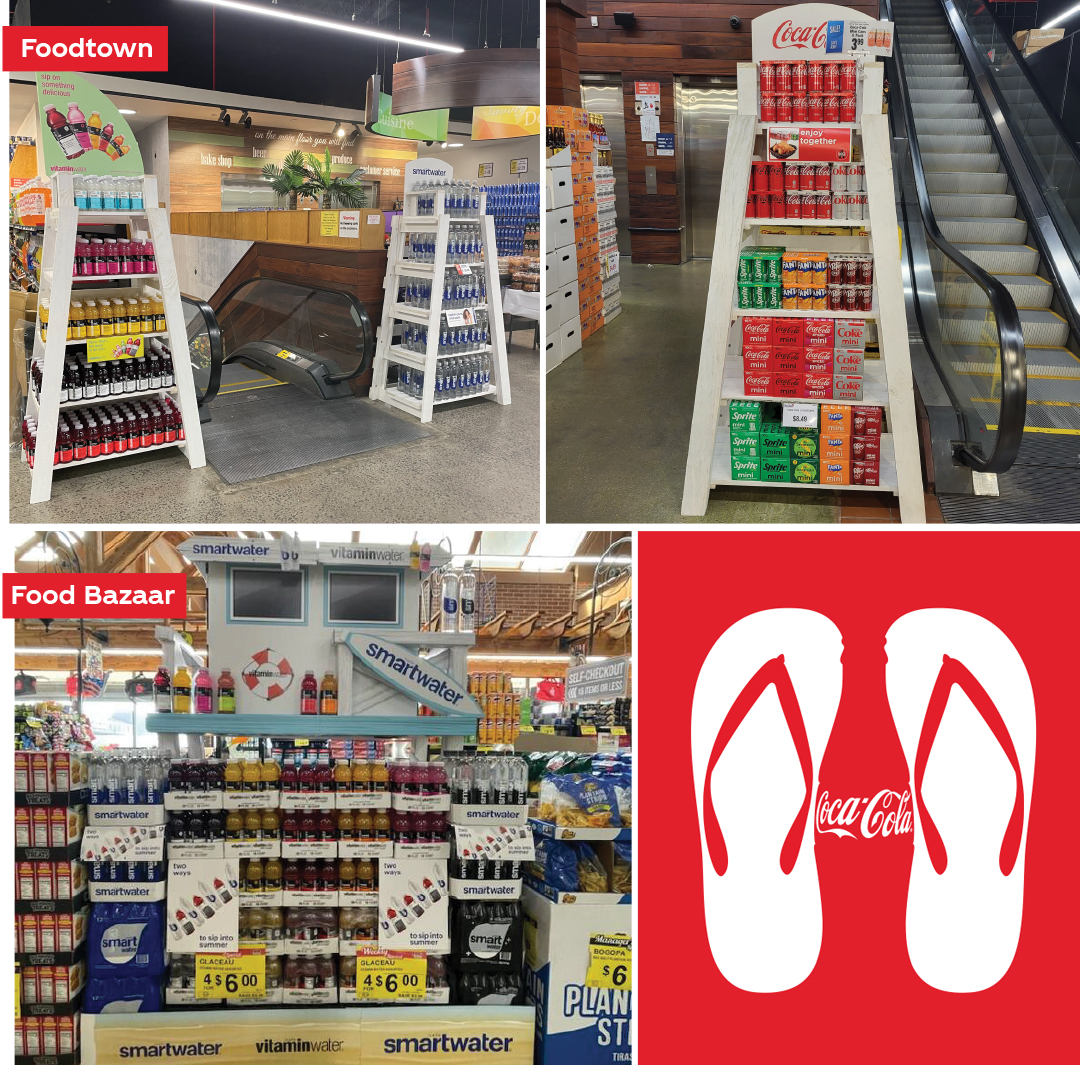 LibertyCocaCola's tweet photo. It's #CokeSummer in #NYC! Great job Donald Hazelton and Perla Aristy, for executing these displays in @FoodTownStores and #FoodBazaar! #LibertyCocaCola #CocaCola https://t.co/YnBD6oPwwl
