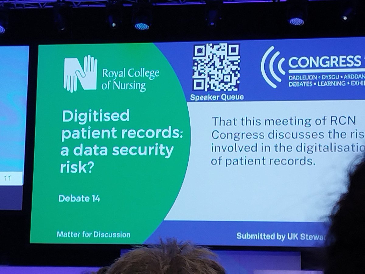 #RCN24 Digitised patients records: a data security risk? 
Very informative