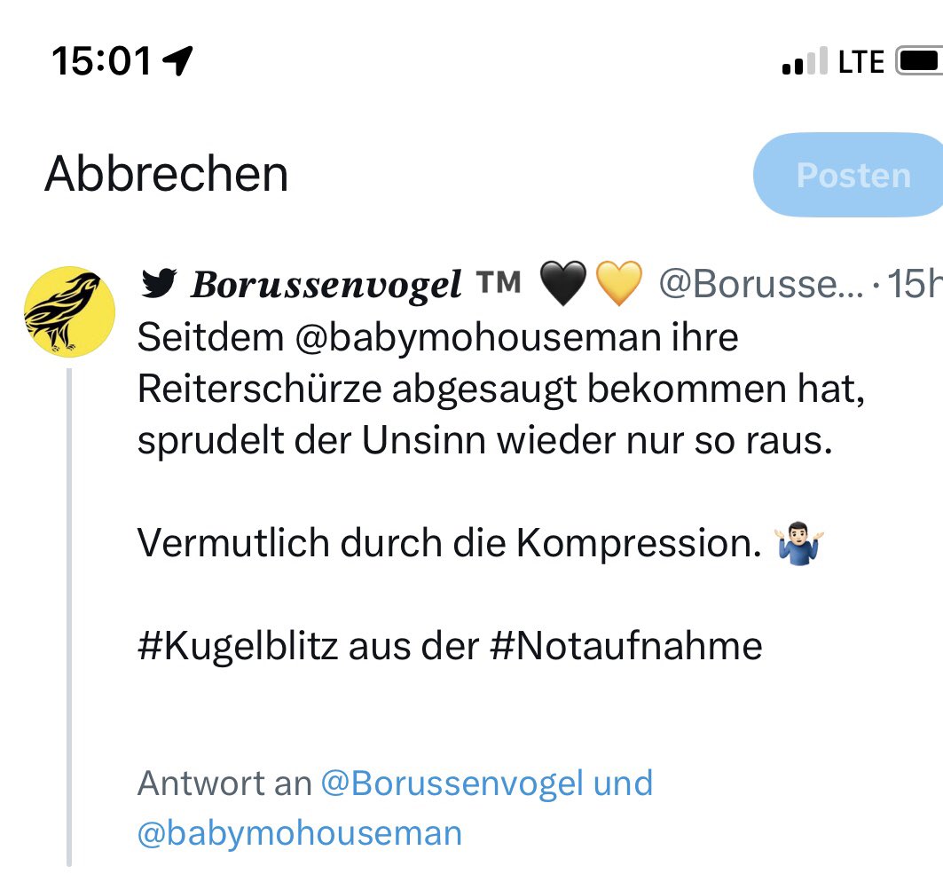 Ein Internetmännlein! Wie süß! 
Was ist Dein beschissenes Problem?