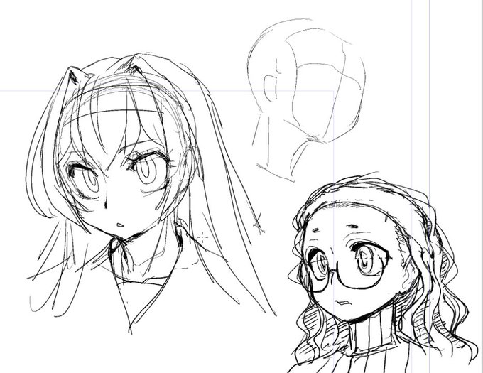 リハビリらくがき 顔の練習 