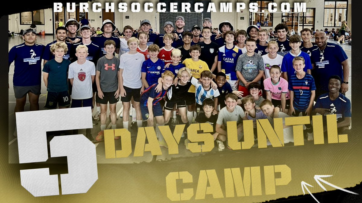 Only 5 days until the most popular soccer camp for this age gets started! Been 35 years of #soccercamps at Centre College and counting, GA, CO, OH, TN, NC, and KY will be on campus this year! BurchSoccerCamps.com in conjunction with the Keeper Edge!
