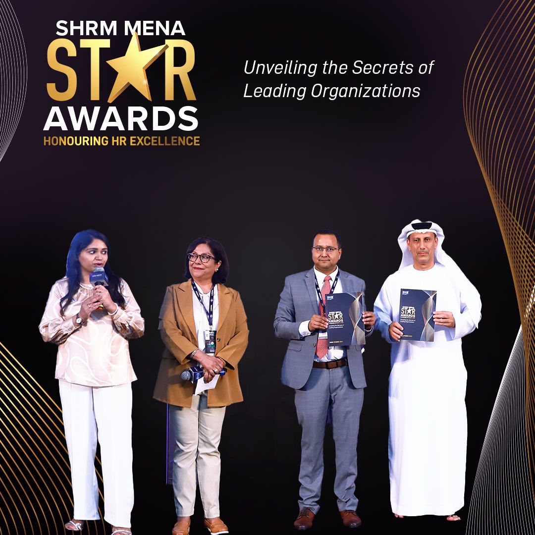 SHRM GCC HR Summit24 witnessed the launch of the SHRM MENA Star Awards (2nd Edition), which will be held on November 12.

This session also marked the reveal of Case Studies from Winners of the SHRM MENA Star Awards 2023.