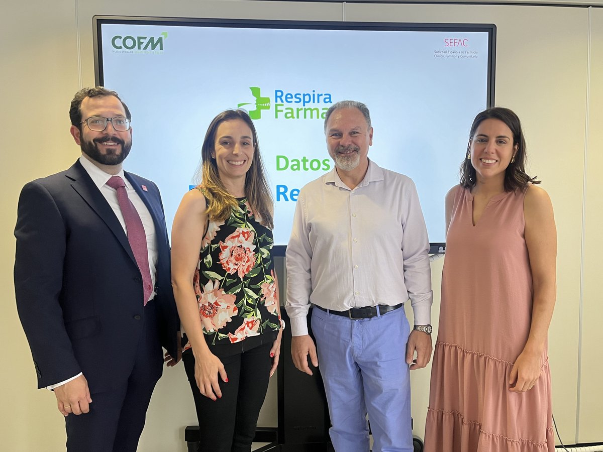 Los resultados preliminares del estudio interdisciplinar #Respirafarma muestran la utilidad de las #farmacias en el cribado de #EPOC. Este proyecto fue puesto en marcha por <a href="/SEFAC_aldia/">SEFAC</a>, el COFM y el Hospital Universitario de La Princesa.
🔗bit.ly/3XsxJ9V #NoticiasCOFM