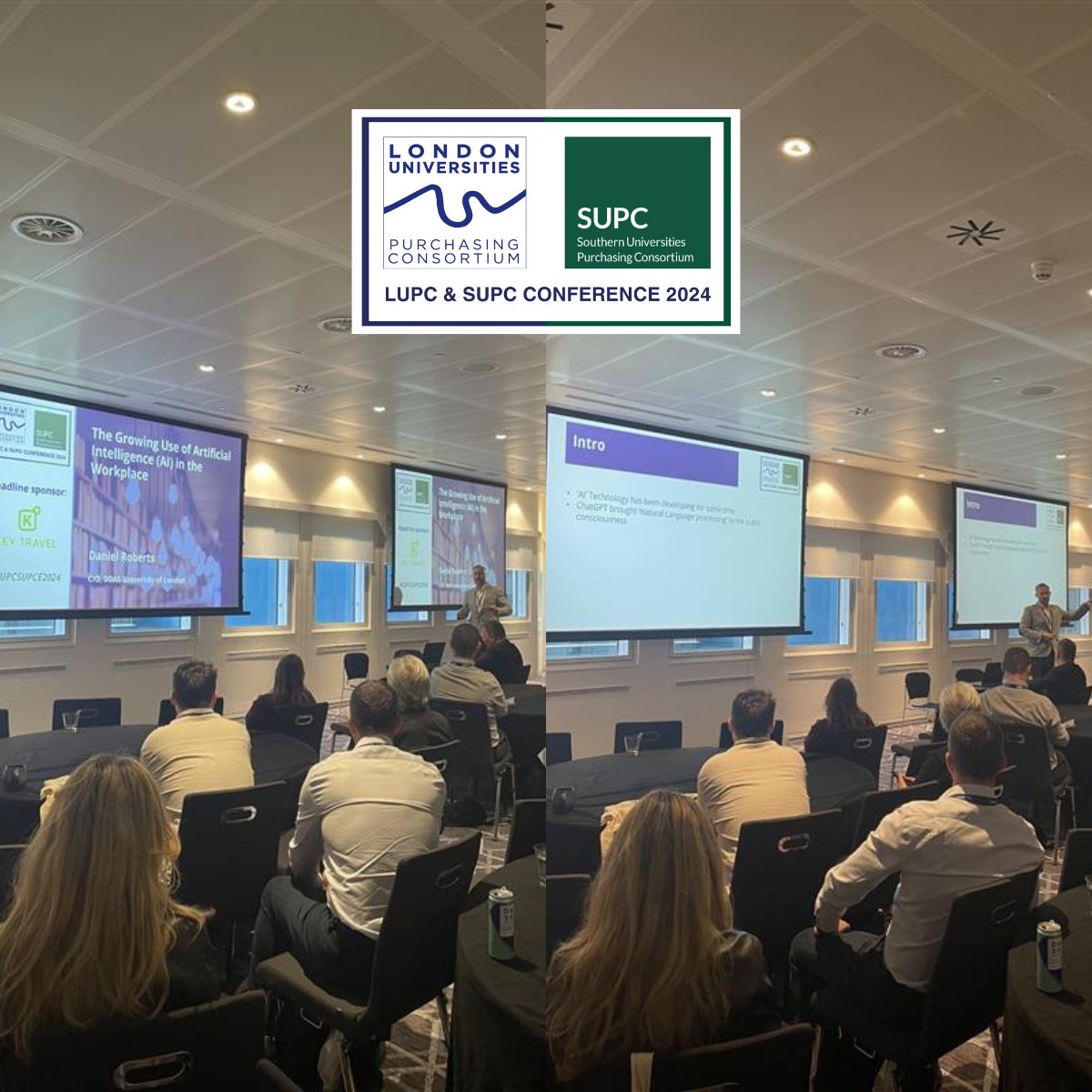 Our breakout sessions have now kicked off! In the Interact Hub we have Daniel Roberts from <a href="/SOAS/">SOAS University of London</a> exploring the different ways organisations are using #AI to complement traditional working practices.

#LUPCSUPC2024