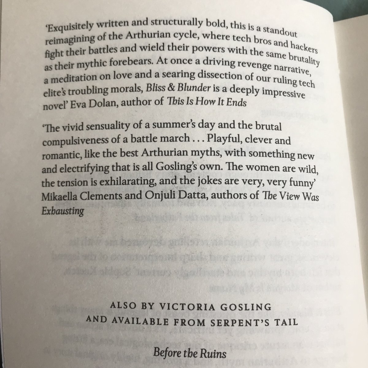 Tomorrow #BlissAndBlunder is out in paperback! Endlessly grateful to the authors and reviewers who found the time to offer blurbs/kind words. THANK YOU @MarianKeyes <a href="/roisinkiberd/">Roisin Kiberd</a> <a href="/BenFergusson/">Ben Fergusson</a> <a href="/eva_dolan/">eva dolan</a> <a href="/SophKWrites/">Sophie Keetch (Updates Only)</a> <a href="/kimtsherwood/">Kim Sherwood</a> Mikaella Clements &amp; Onjuli Datta