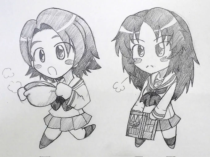 山郷ちゃんの過去絵も載せます。私の描く山郷ちゃんは澤ちゃんと一緒に描いたりしてますw 