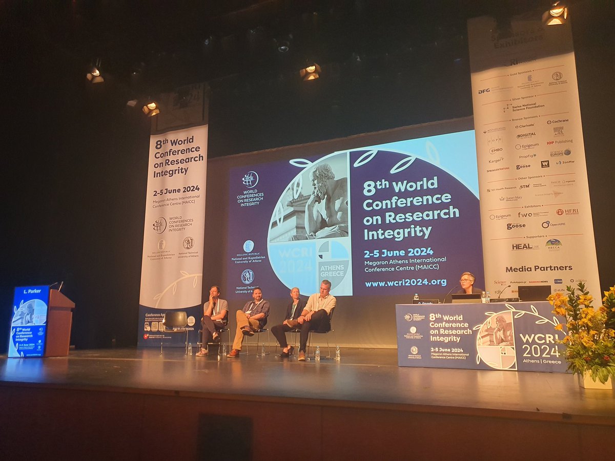 An interesting panel on the influence of industry on #ResearchIntegrity, chaired by @QuinnGrundy with @MA_Gagnon, A/Prof. Scott Graham, A/Prof. Andreas Lundb and Dr Lisa Parker at #WCRI2024. The ways in which industry and research interract is complex and multilayered.