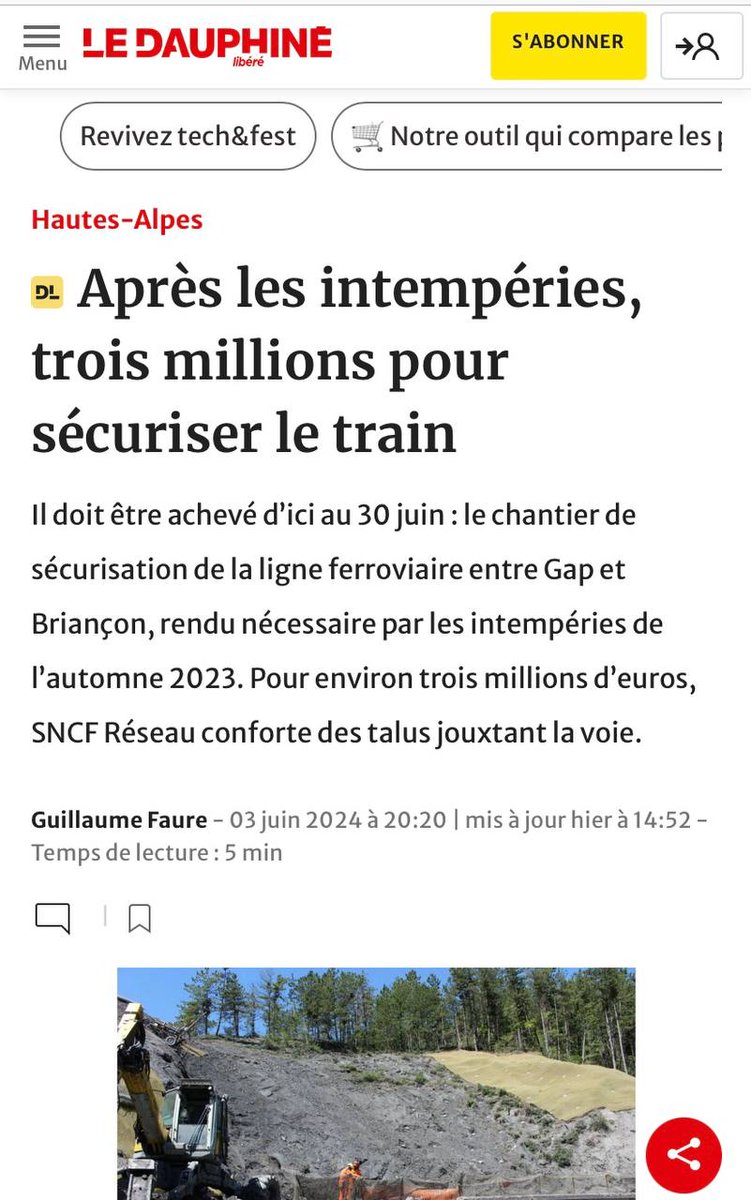 Je suis souvent très exigeant avec la SNCF.

Force est de constater que, après les intempéries majeures de décembre, le chantier a été mené avec rapidité et efficacité permettant de retrouver en juillet des horaires normaux et les TER qui avaient dû être supprimés.

Retenu par le