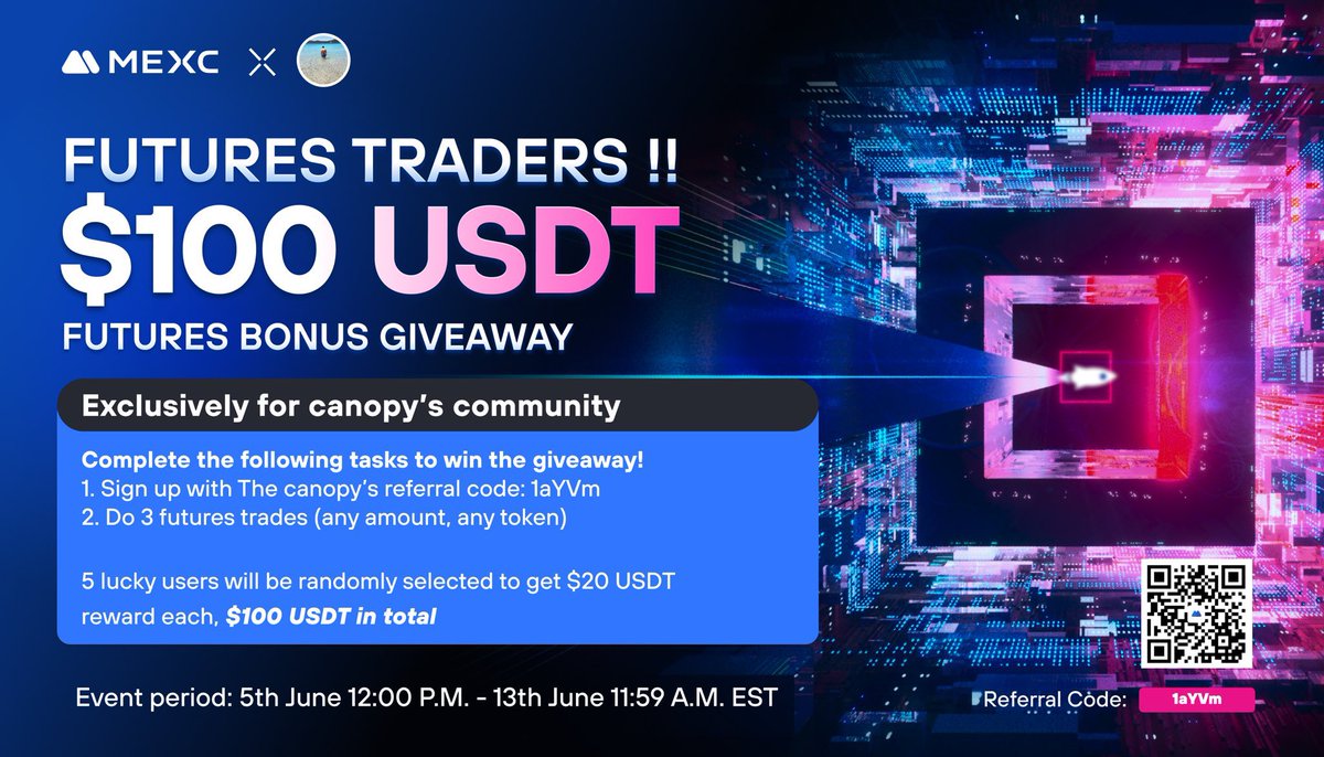 🎊 GIVEAWAY TIME 🎊

*** *** *** *** ***

💰$100 futures bonus for my futures traders!

⏭️All you need to do:

1️⃣Signup through my MEXC ref link

mexc.com/de-DE/register…

2️⃣Do 3 futures trades (any amount, any token)

🏆I’ll choose 5 lucky qualified winners to share $100 futures