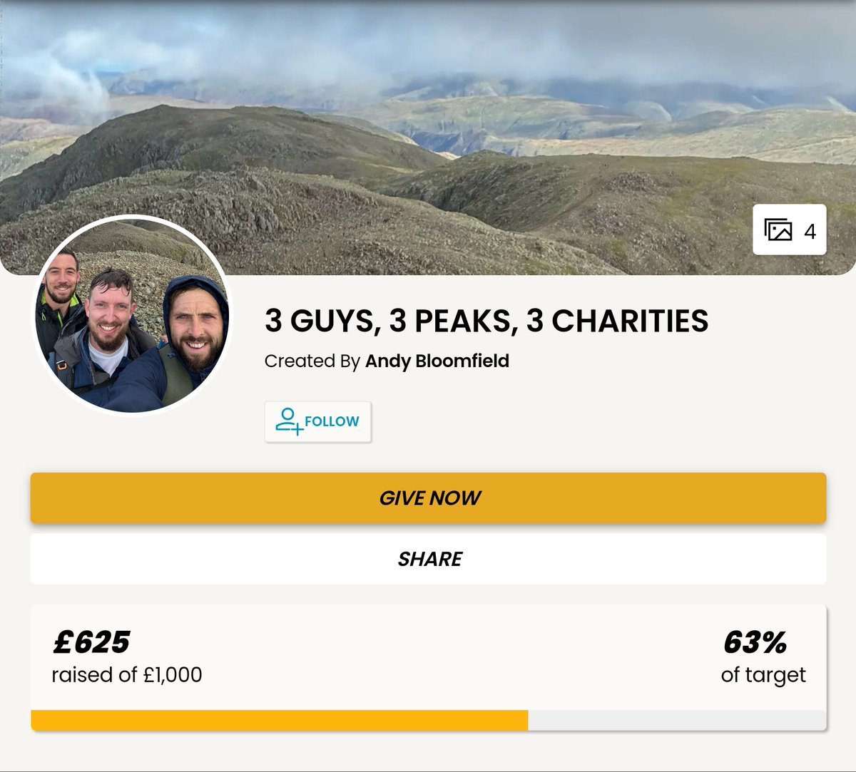 DebenhamLCFC's tweet photo. ⚽🐝⚽ Charity Fundraiser ⚽🐝⚽

In July, our vice chairman (Andy) and reserve players (Ryan and Faz) are attempting to complete UK's 3 highest mountains all within 24 hours.

The charities they are supporting are ARC, Macmillan and EACH.

https://t.co/46WA1EdYmu https://t.co/OuUdQQoVRI
