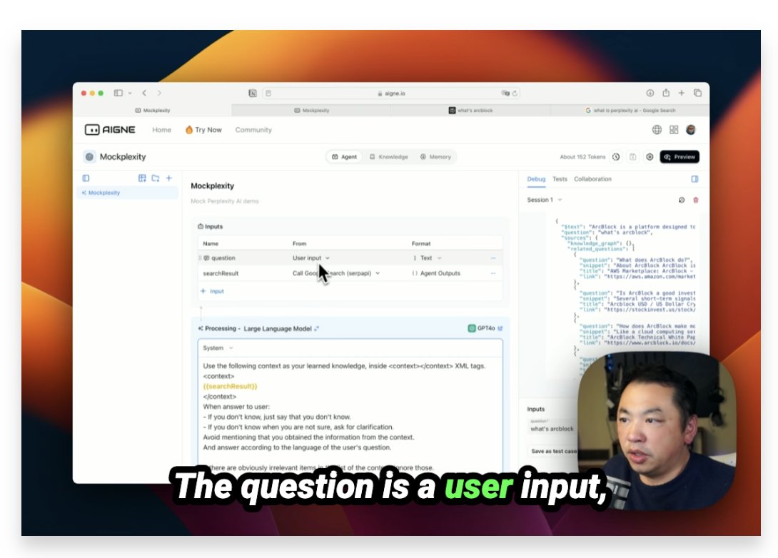 mave99a's tweet photo. New video and tutorials coming tomorrow... 10 minutes to build an app like @perplexity_ai , no code needed. https://t.co/RlAGeAp4ql
