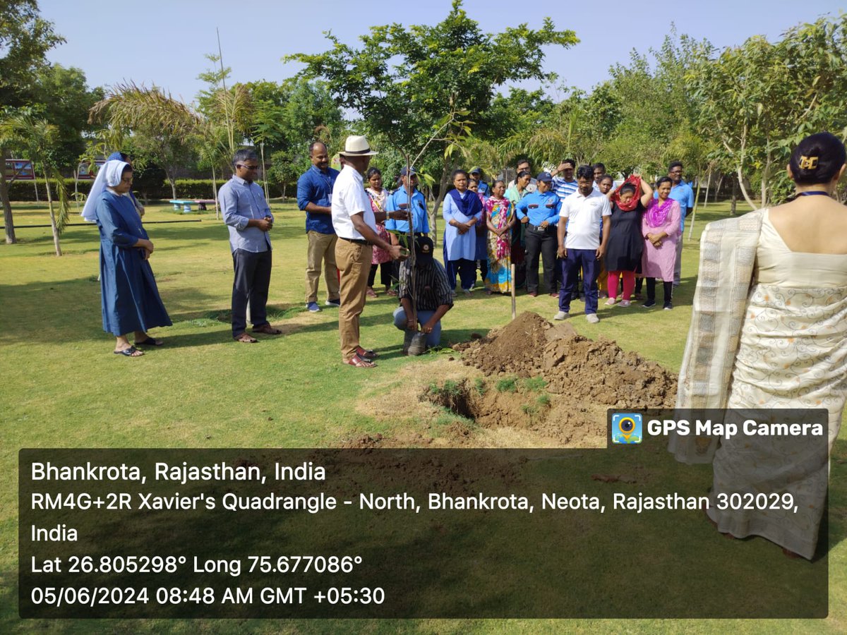 NssRajasthan's tweet photo. विश्व पर्यावरण दिवस आयोजन, पौधरोपण, सेंट ज़ेवियर्स महाविद्यालय, नेवटा, जयपुर। #NSS @_NSSIndia @PMOIndia @RajCMO @YASMinistry @DrPremBairwa https://t.co/jdP9Ni3Jzd