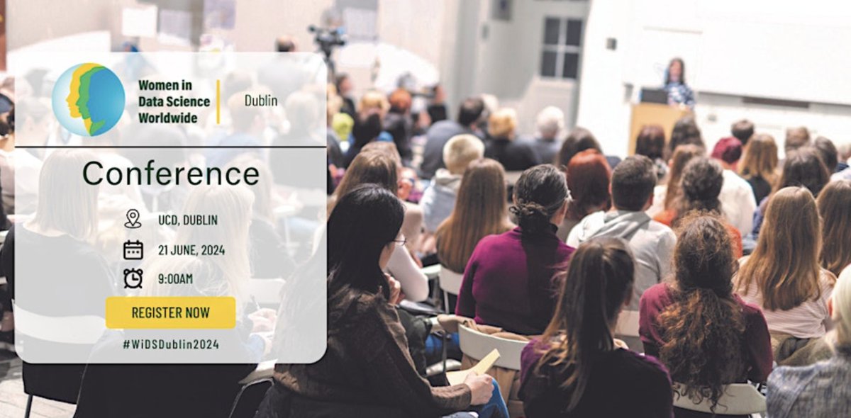 UCD Research (@ucd_research) on Twitter photo The Women in Data Science (WiDS) Dublin Regional Conference 2024 will take place in <a href="/ucddublin/">University College Dublin</a> on Fri 21 June!
Featuring outstanding women doing outstanding work, the <a href="/WIDS_Dublin/">Women in Data Science Dublin (WiDS Dublin)</a> conference programme includes inspiring talks, networking opportunities, and workshops focussed on The Women in Data Science (WiDS) Dublin Regional Conference 2024 will take place in <a href="/ucddublin/">University College Dublin</a> on Fri 21 June!
Featuring outstanding women doing outstanding work, the <a href="/WIDS_Dublin/">Women in Data Science Dublin (WiDS Dublin)</a> conference programme includes inspiring talks, networking opportunities, and workshops focussed on