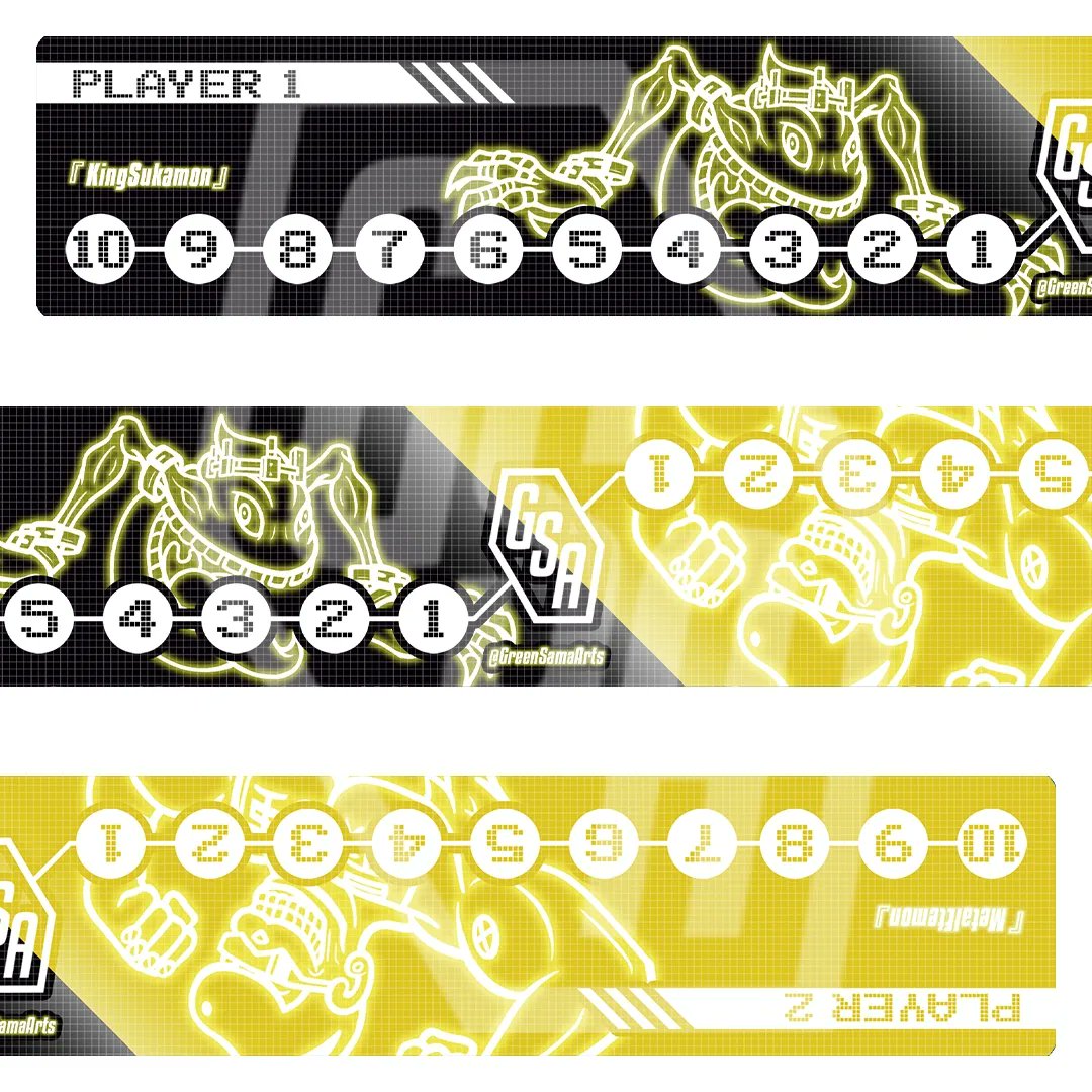 greensamaarts's tweet photo. New Memory Gauge design, featuring KingSukamon & MetalEtemon!
More memory gauge designs on the way!
#digimontcg #tcg #digimon #digitalmonsters #digimonworld #kingsukamon #metaletemon #sukamon #etemon #memorygauge #fanart #greensamaarts https://t.co/rpX03O2qwp