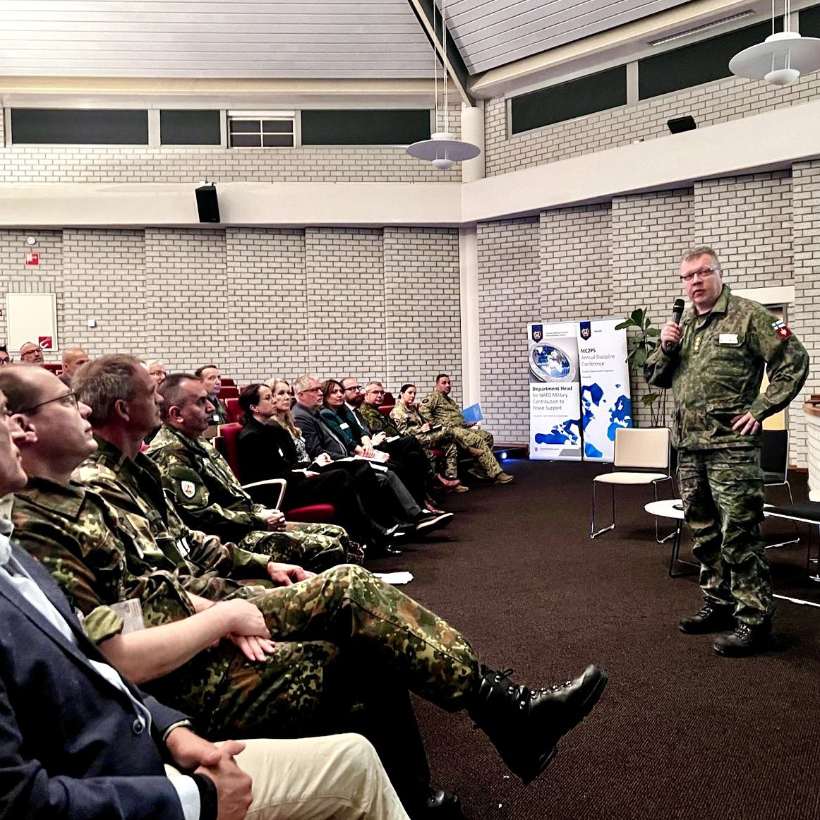 FINCENTFI's tweet photo. The co-located Annual Discipline Conferences for #MC2PS, #CIMIC & #BI kicked off yesterday. This year's ADCs are taking place in The Hague, hosted by CCOE. Over the next 2 days, attendees will hear the latest updates from 3 #NATO disciplines&explore new training opportunities. https://t.co/1Y0ofpIw8x