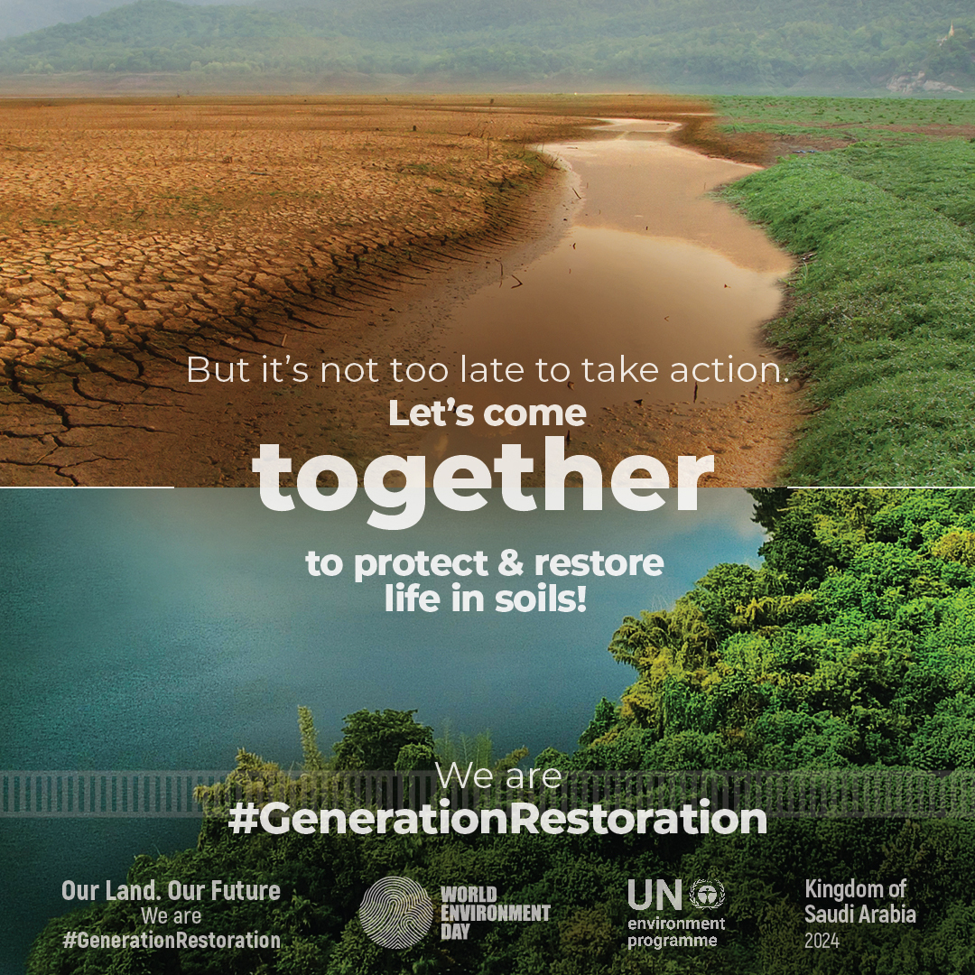 UNEP's tweet photo. Why is it critically important to protect lands and soil?

Here is why soil is essential for all life on Earth and get more #GenerationRestoration facts on #WorldEnvironmentDay.

https://t.co/f5wL0DBYDf