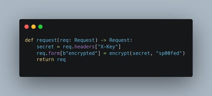 ambionics's tweet photo. 📷 Modify the entire traffic with Scalpel. Implement custom logic to manipulate requests globally using the request function: https://t.co/RpNDFx5Hp3