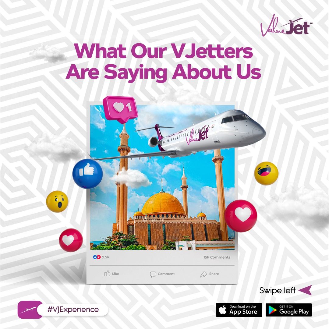 flyvaluejet's tweet photo. This is your cue to book your next flight with us 😉For a chance to get featured on our page use this hashtag #vjexperience &amp; #vjetters

#vjexperience #vjetters  #flyvaluejet #myvaluejet #flyforvalue #avgeek #aviation #valuejet https://t.co/DRJg4lOGpj