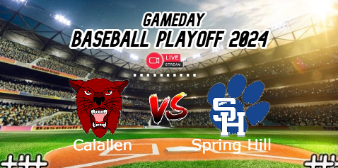TexasUILUpdate's tweet photo. Spring Hill vs Calallen🚨⚾️Baseball Playoff🚨
📺Live On: https://t.co/jhd1sVVd3g
 today @ 1p.
@calallenhs @CalallenBBall @Calallen_SBall @calallensports @rowdy4x4 @shpanthernation @isdSpringHill1 @CoachMethvin @4ATxHsBaseball https://t.co/9WQGwDecOR