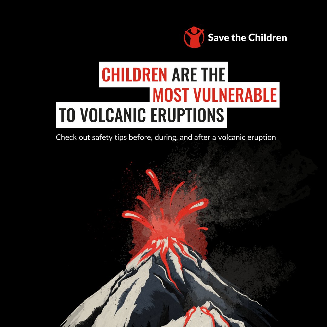 SaveChildrenPH's tweet photo. 🌋🚨 #Kanlaon eruption alert 🚨🌋
Check out our essential safety tips before, during, and after a volcanic eruption.
Protect your loved ones, especially children, and ensure they know what to do. Stay prepared, stay safe!
#KanlaonVolcano #ForAndWithChildren #RedAlertOnClimate https://t.co/WpL89S9fY5