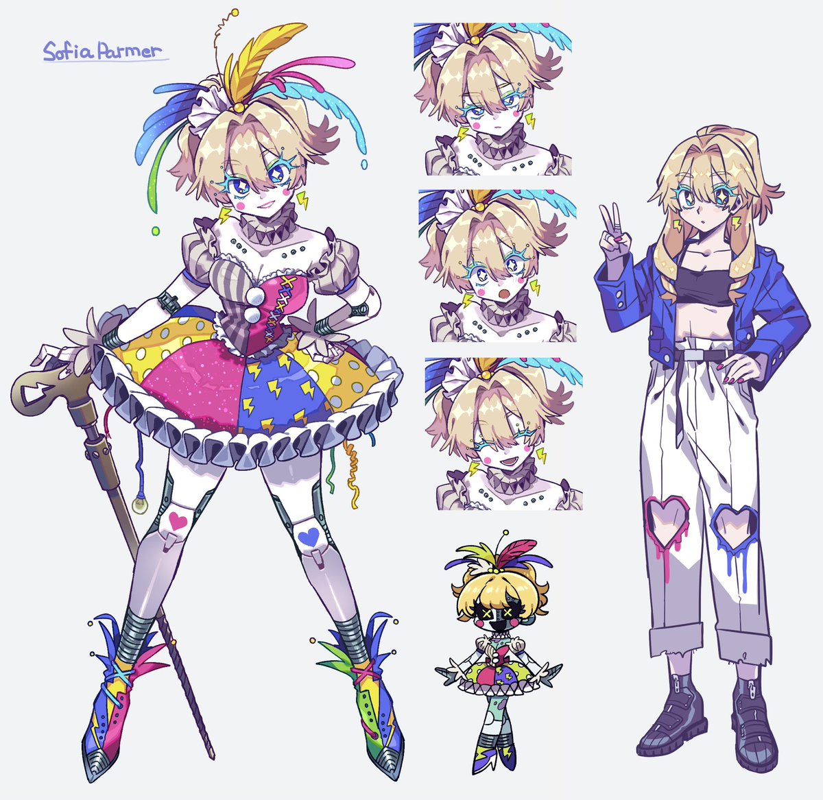 自キャラの中でも特にソフィアが1番絵柄任せなデザイン(?)だな〜と思ってるけど、他の人が描いたらどうなるか1番気になるキャラでもあるな 