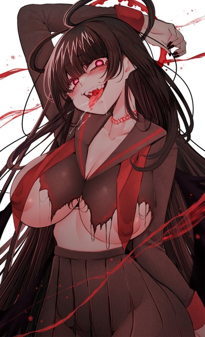 ツルギ「きひ…❤️きひひ…🖤」 